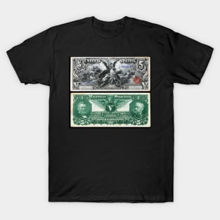 1896 $5 Dollar Silver Certificate T-Shirt